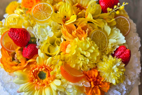 京山陽春様のBDイベント開催祝い花 フラワーケーキ @KDDIホール