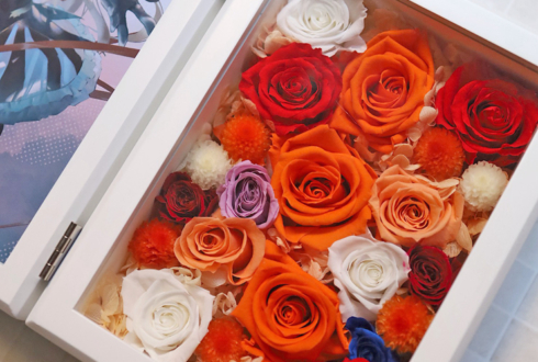 伊織ねめあ様の #ぶいかふぇ 出演祝い花 プリザーブドフラワーBOXアレンジ @LIVE SPACE Q