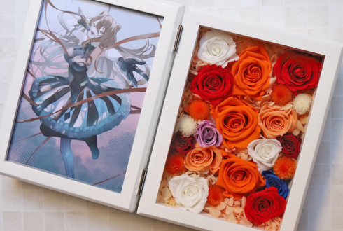 伊織ねめあ様の #ぶいかふぇ 出演祝い花 プリザーブドフラワーBOXアレンジ @LIVE SPACE Q