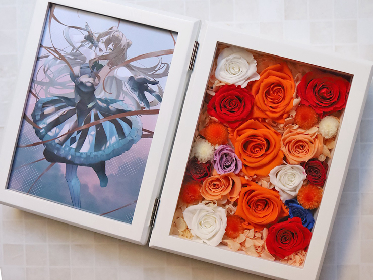 伊織ねめあ様の #ぶいかふぇ 出演祝い花 プリザーブドフラワーBOXアレンジ @LIVE SPACE Q