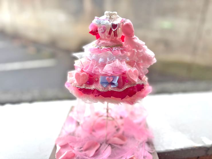 FES☆TIVE 八木ひなた様の卒業ライブ公演祝い花 衣装再現プリザーブドフラワーミニトルソーアレンジ @品川ステラボール