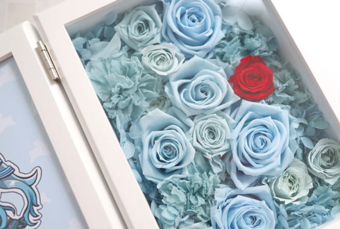 歌伝みぃる様の #トリモチライブ 出演祝い花 プリザーブドフラワーフォトフレームアレンジ @クラブドロシー