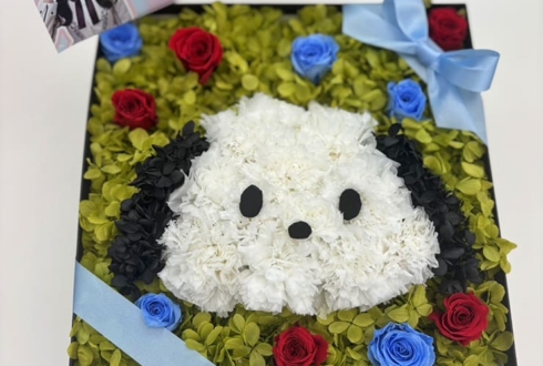 Rain Tree 新野楓果様の握手会開催祝い花 ポチャッコモチーフプリザーブドフラワーBOXアレンジ @TFTホール