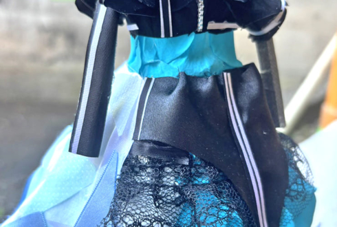 トライアムトーン 岬珊瑚役 田中あいみ様の #Rst_10thAnniv ライブ出演祝い花 衣装再現ミニトルソーアレンジ @川口総合文化センターリリア・フカガワみらいホール