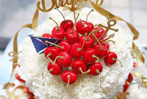 浅井七海様の生誕祭祝い花 フラワーケーキ @ブルースクエア四谷