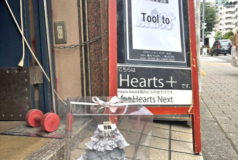 Tool to 月宮しが様のサポートメンバーラスト公演祝い花 衣装再現プリザーブドフラワーミニトルソーアレンジ @大塚Hearts+
