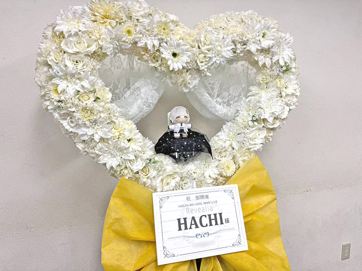 HACHI様のライブ公演祝いハートリースフラスタ @白金高輪SELENE b2
