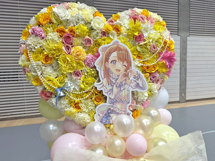 花里みのり様の #プロセカ感謝祭 出演祝いハートモチーフフラスタ @東京体育館
